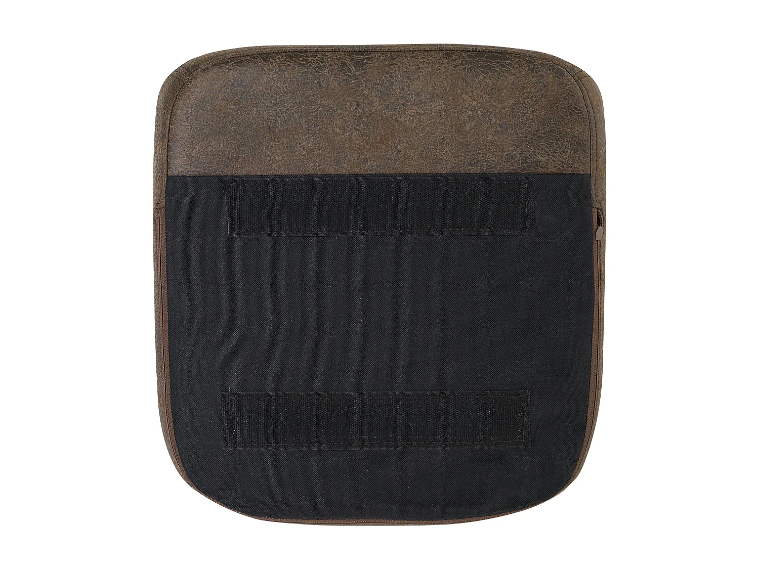 Komfortabler Esszimmerstuhl aus Kunstleder dunkelbraun mit Holzbeinen Yorkville