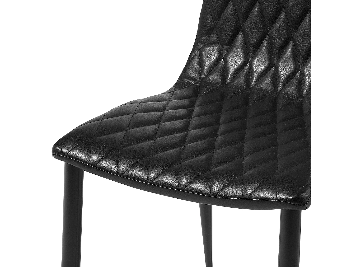 Set van 2 eetkamerstoelen MONTANA Kunstleer Zwart