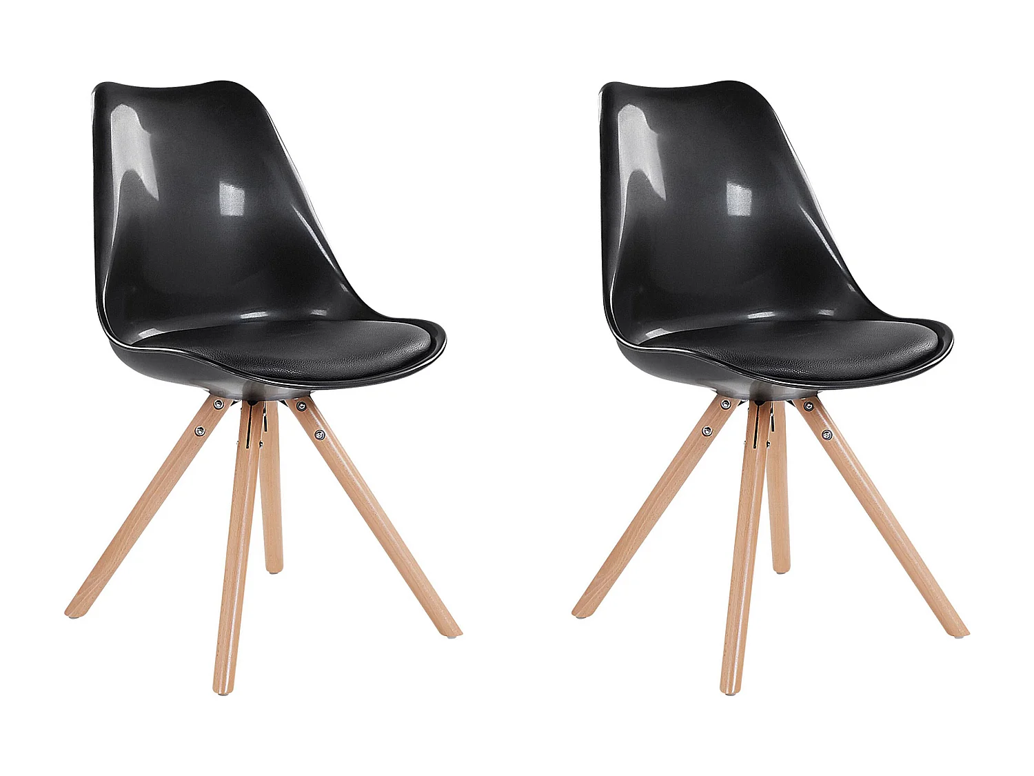 Lot de 2 chaises de salle à manger DAKOTA Noir