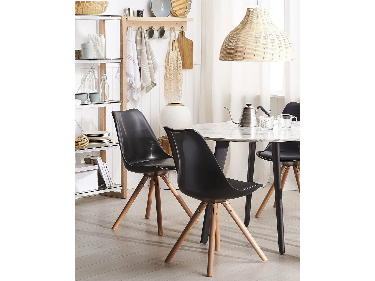 Lot de 2 chaises de salle à manger DAKOTA Noir