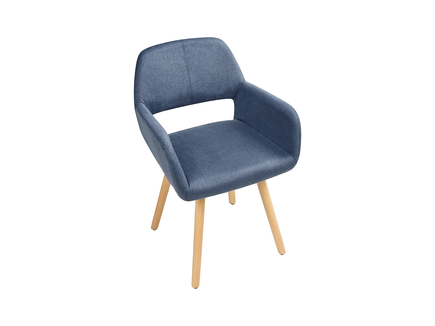 Set van 2 eetkamerstoelen CHICAGO Stof Marineblauw