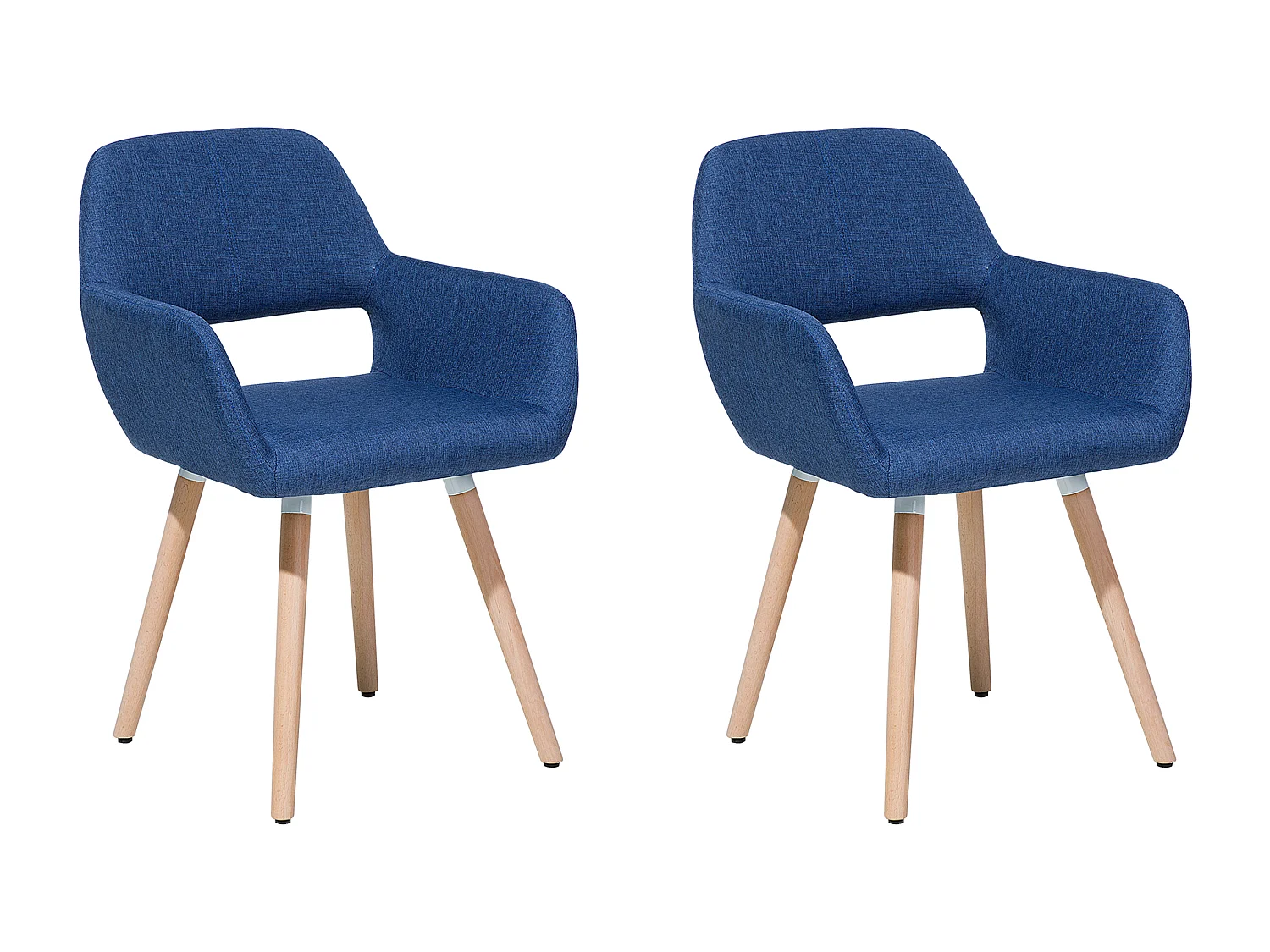 Lot de 2 chaises de salle à manger CHICAGO Tissu Bleu marine