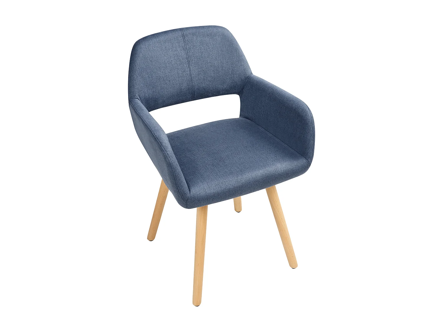 Lot de 2 chaises de salle à manger CHICAGO Tissu Bleu marine