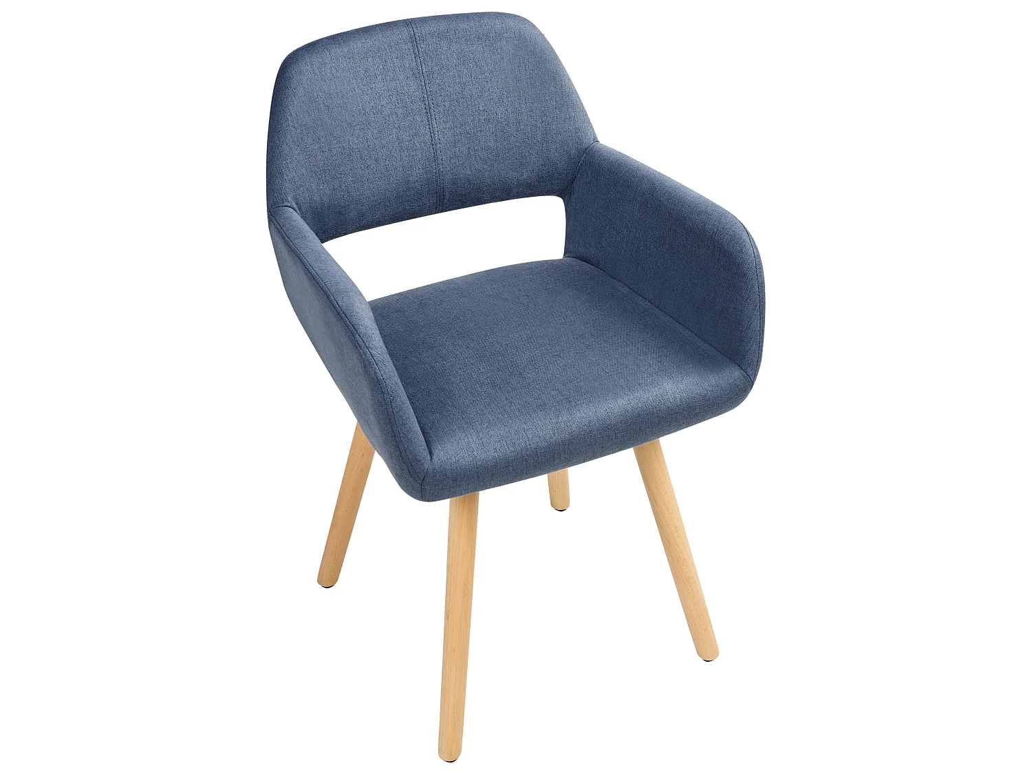 Lot de 2 chaises de salle à manger CHICAGO Tissu Bleu marine
