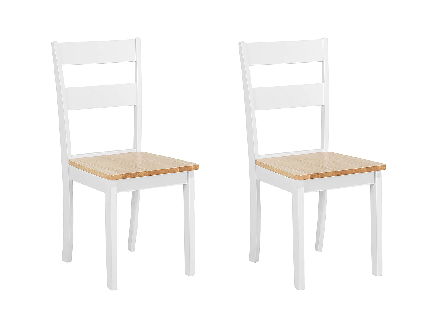 Lot de 2 chaises de salle à manger GEORGIA Bois Blanc