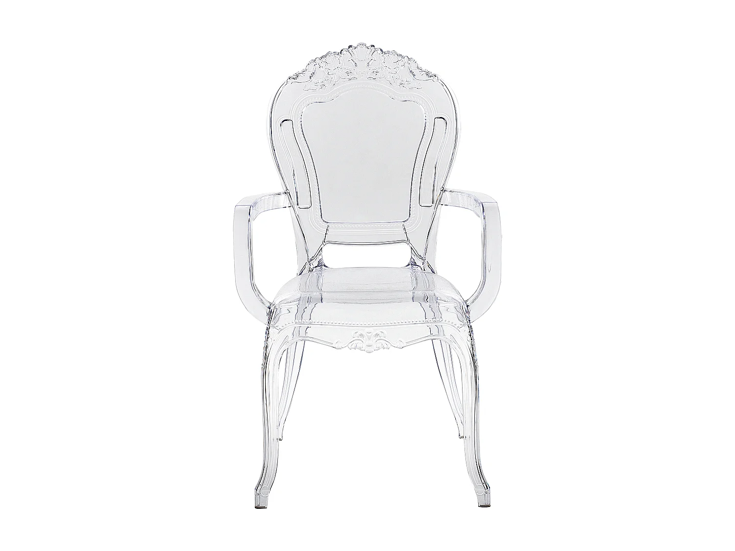 Conjunto de 2 cadeiras de jantar VERMONT Transparente