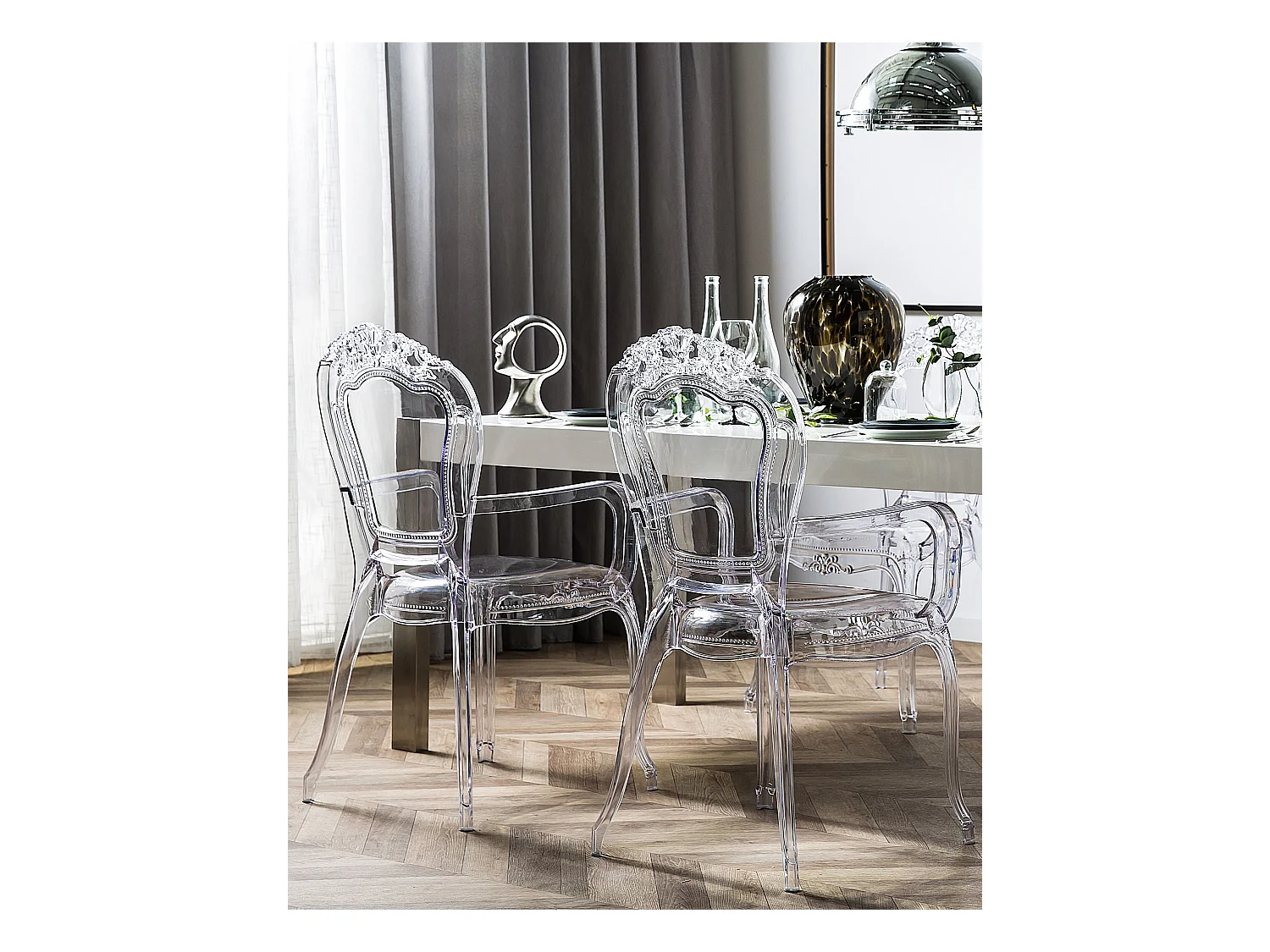 Set van 2 eetkamerstoelen VERMONT Transparant