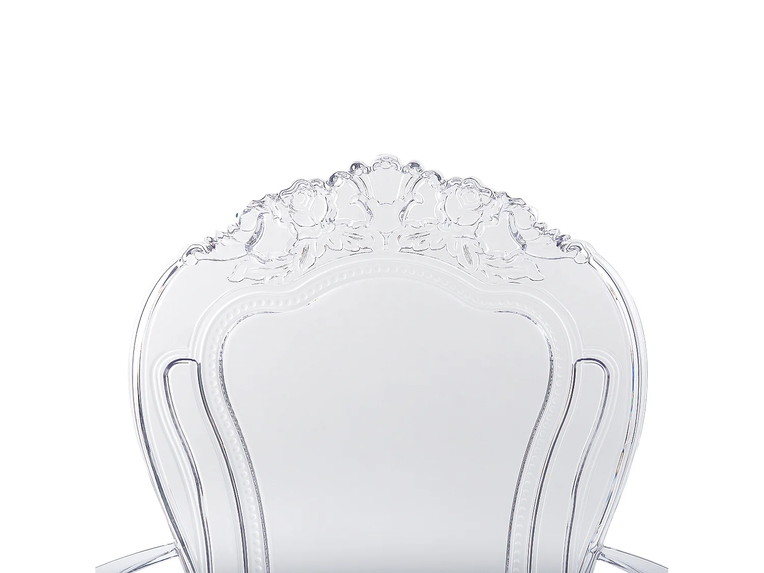 Barock 2 Stühle mit Armlehnen Kunststoff 2er Set transparent Vermont II