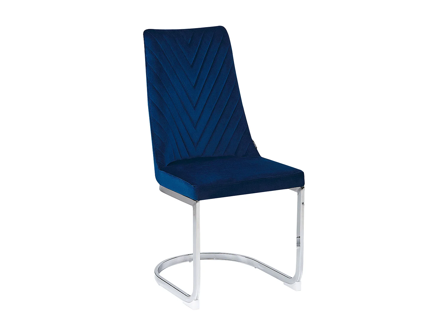 Set van 2 eetkamerstoelen ALTOONA Fluweel Marineblauw