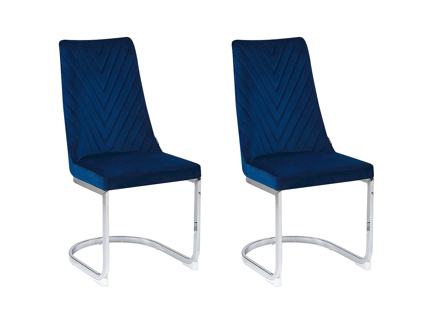 Set di 2 sedie da pranzo ALTOONA Velluto Blu marino