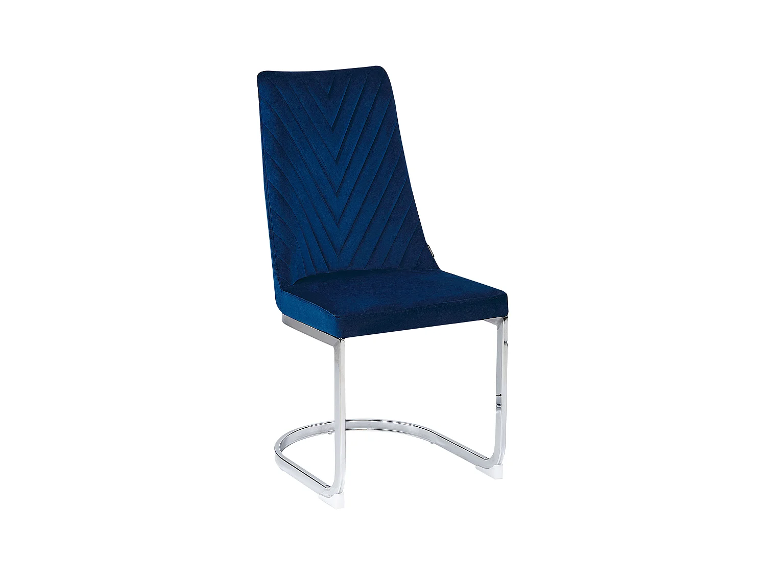 Lot de 2 chaises de salle à manger ALTOONA Velours Bleu marine