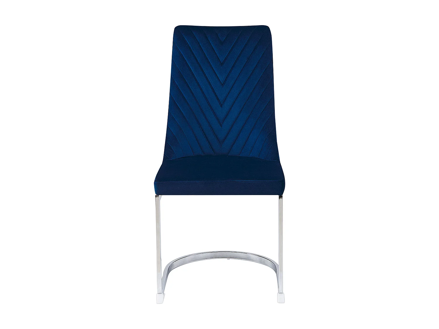 Set van 2 eetkamerstoelen ALTOONA Fluweel Marineblauw