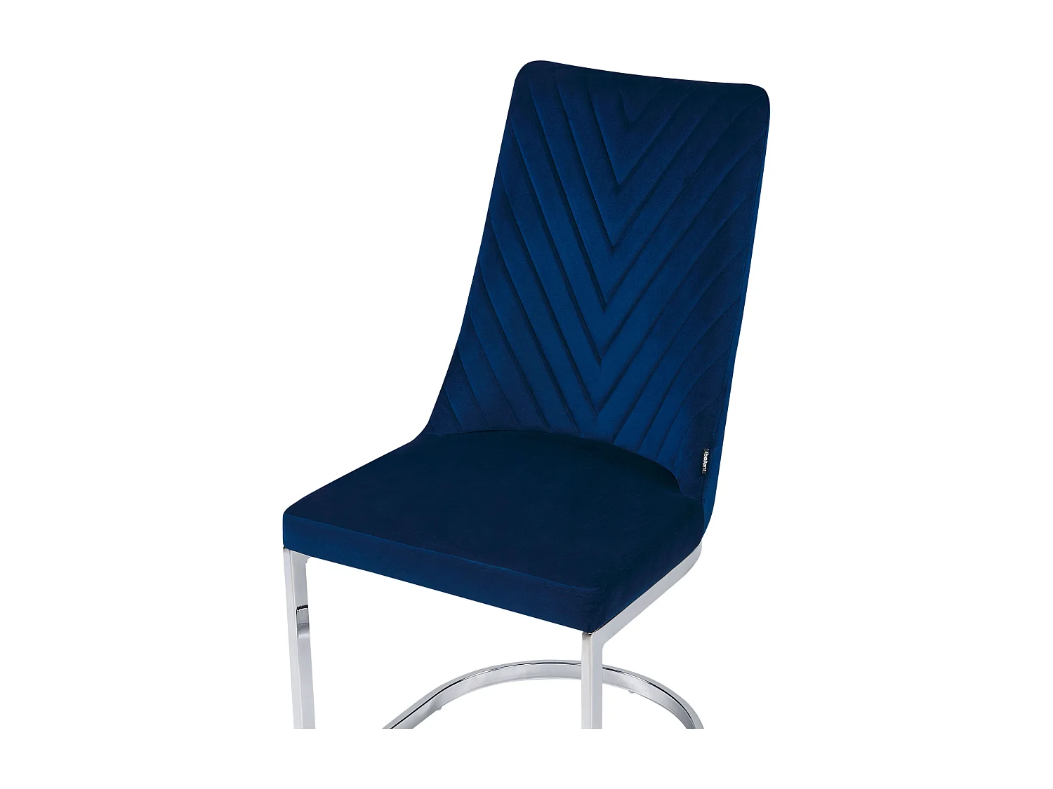 Set van 2 eetkamerstoelen ALTOONA Fluweel Marineblauw