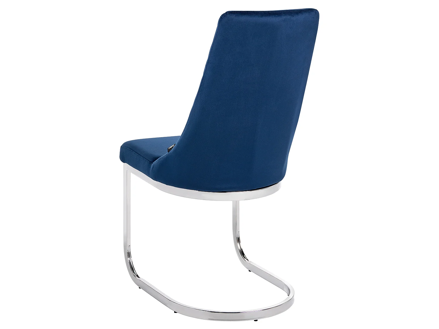 Set of 2 Dining Chairs ALTOONA Velvet Navy Blue