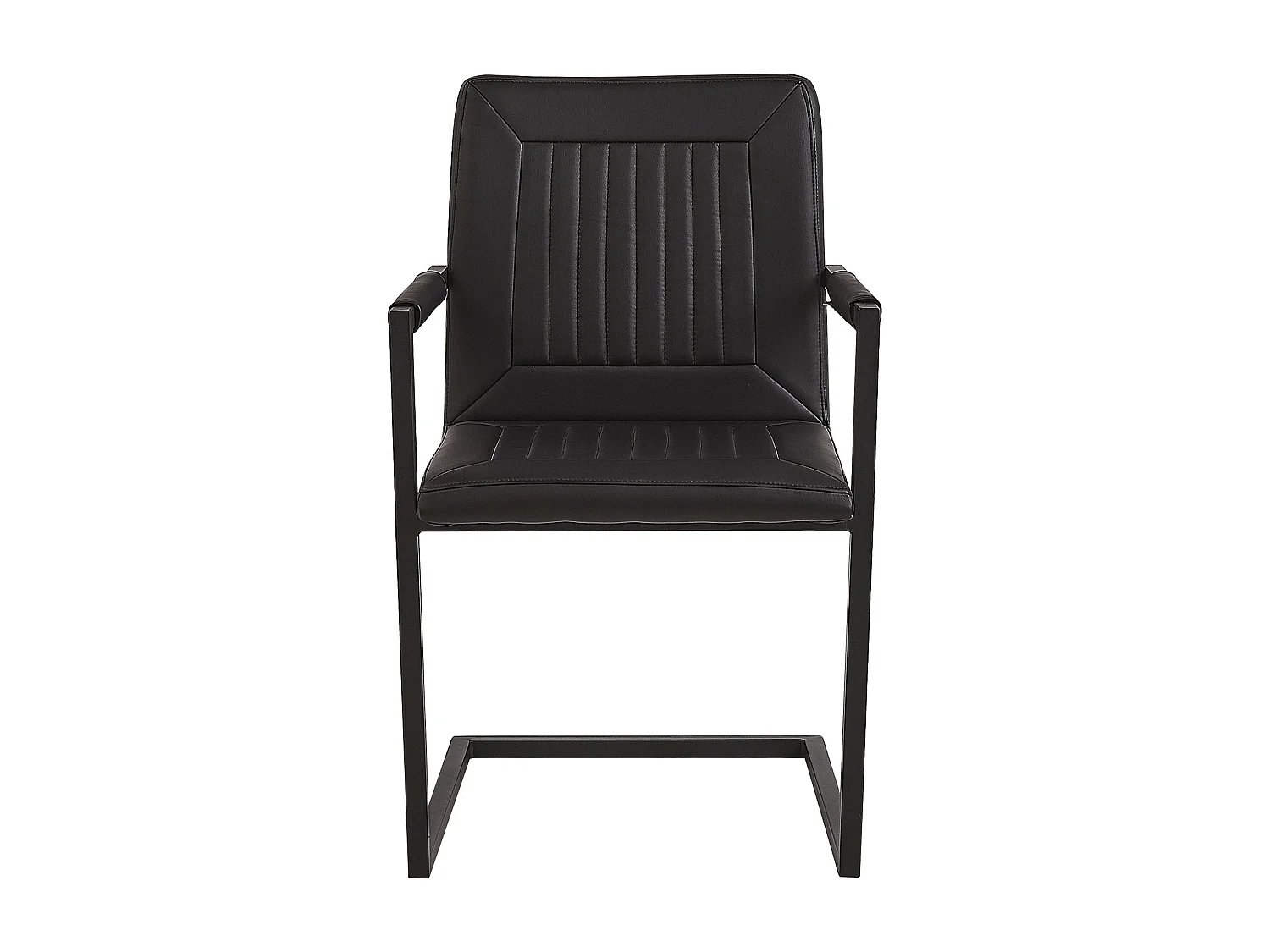 Set van 2 eetkamerstoelen BRANDOL Kunstleer Zwart