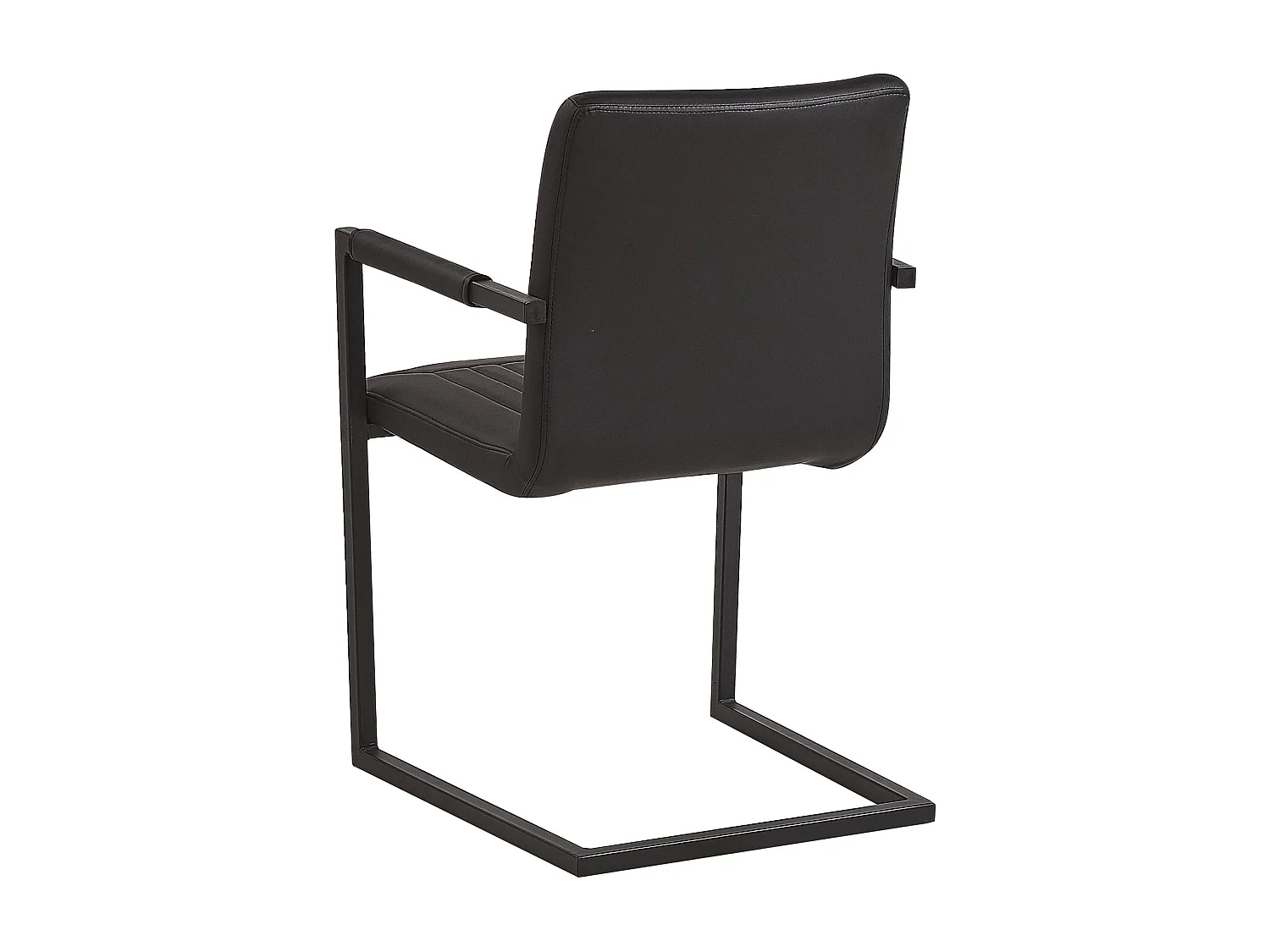 Lot de 2 chaises de salle à manger BRANDOL Cuir PU Noir
