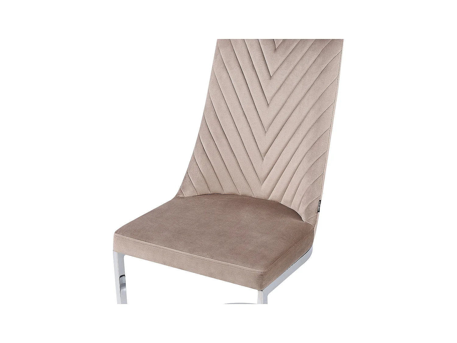 Moderner Freischwinger Stuhl 2er Set Beige Samtstoff Metallgestell Altoona