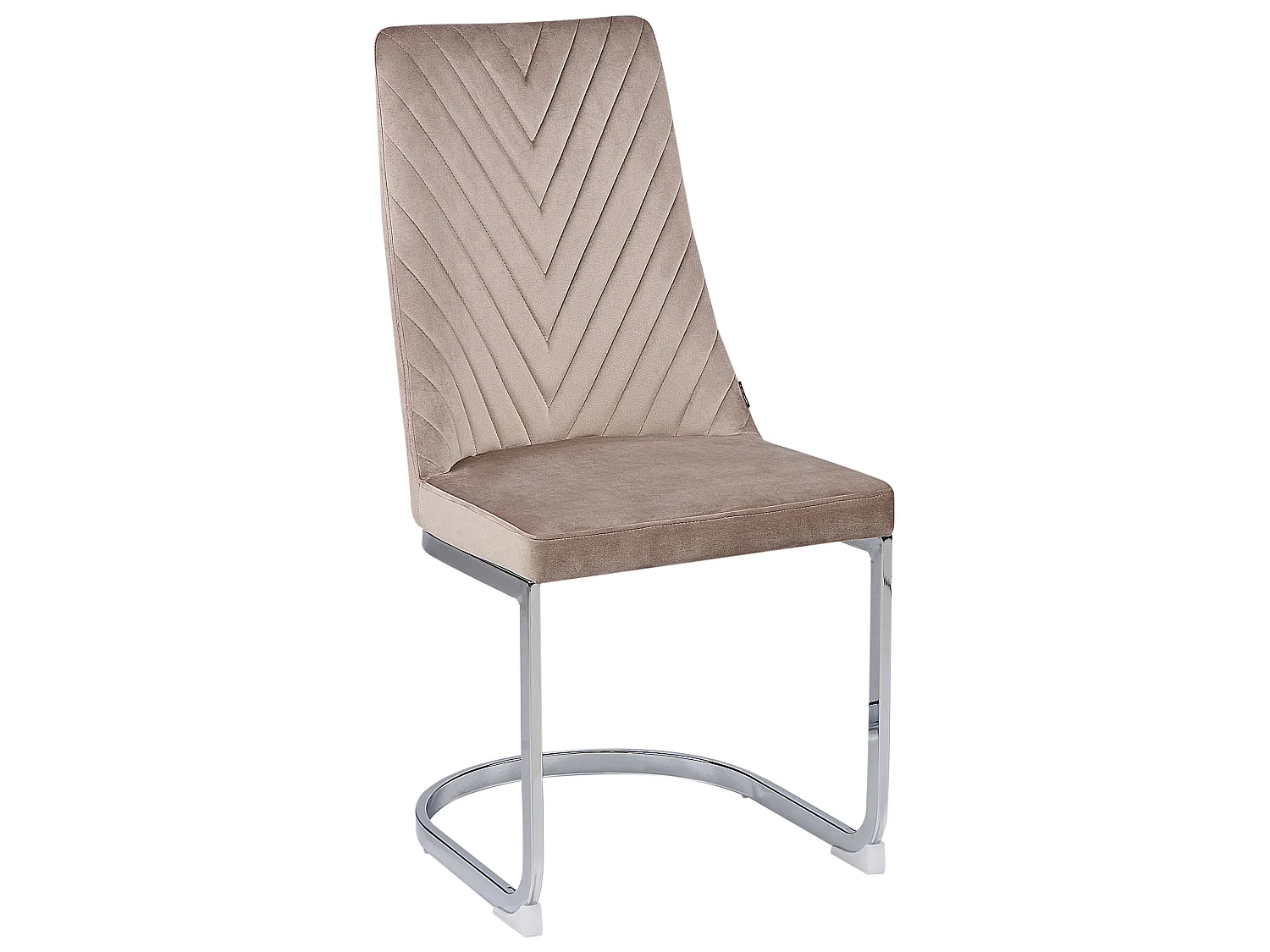 Set van 2 eetkamerstoelen ALTOONA Fluweel Beige