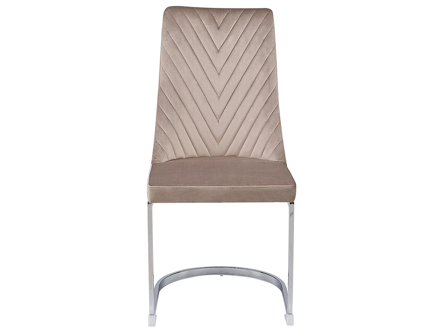 Set van 2 eetkamerstoelen ALTOONA Fluweel Beige