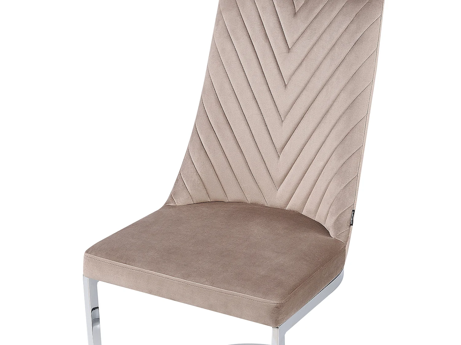 Set van 2 eetkamerstoelen ALTOONA Fluweel Beige
