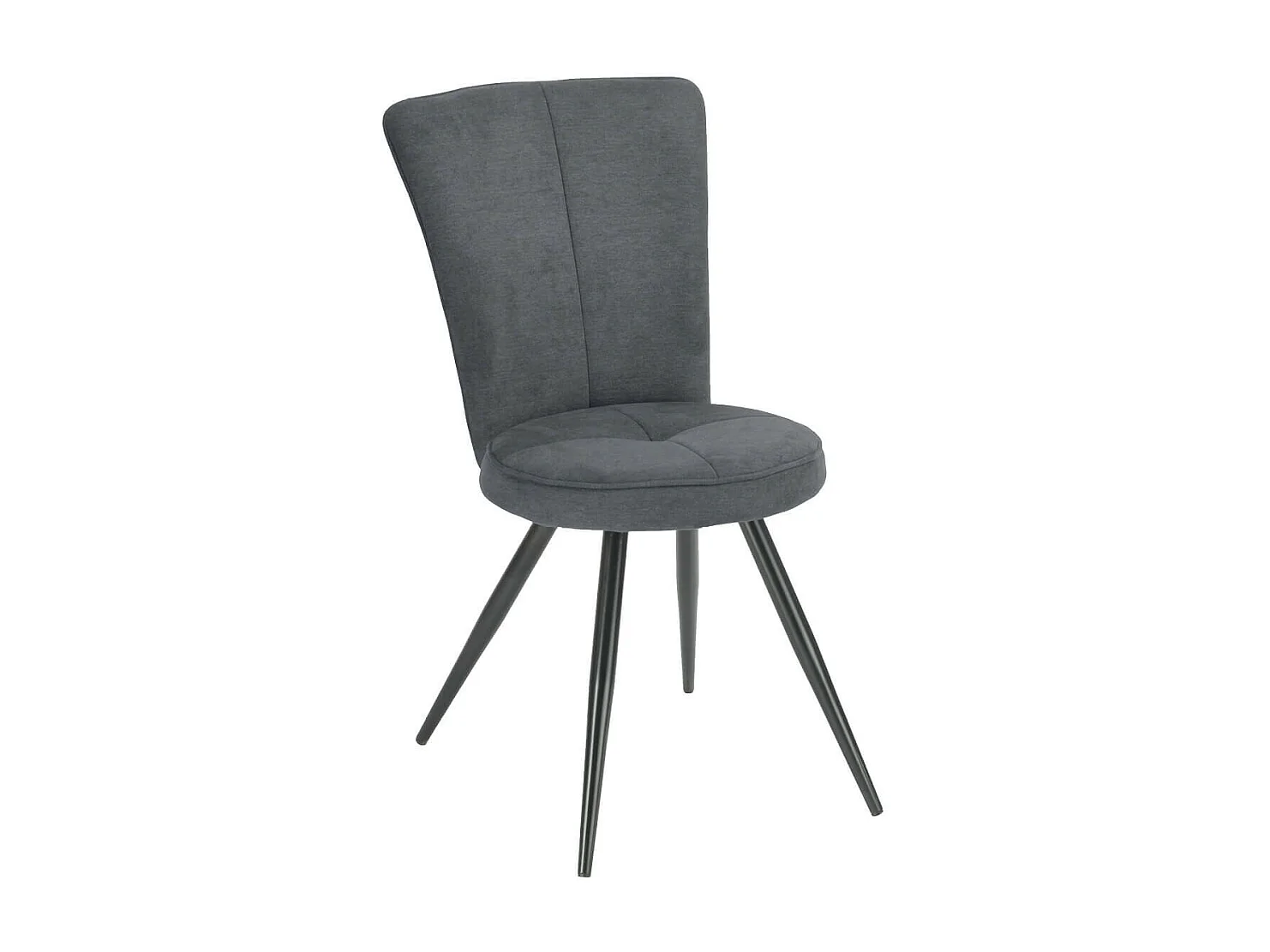 PARIL - Lot de 2 Chaises Matelassées Grises