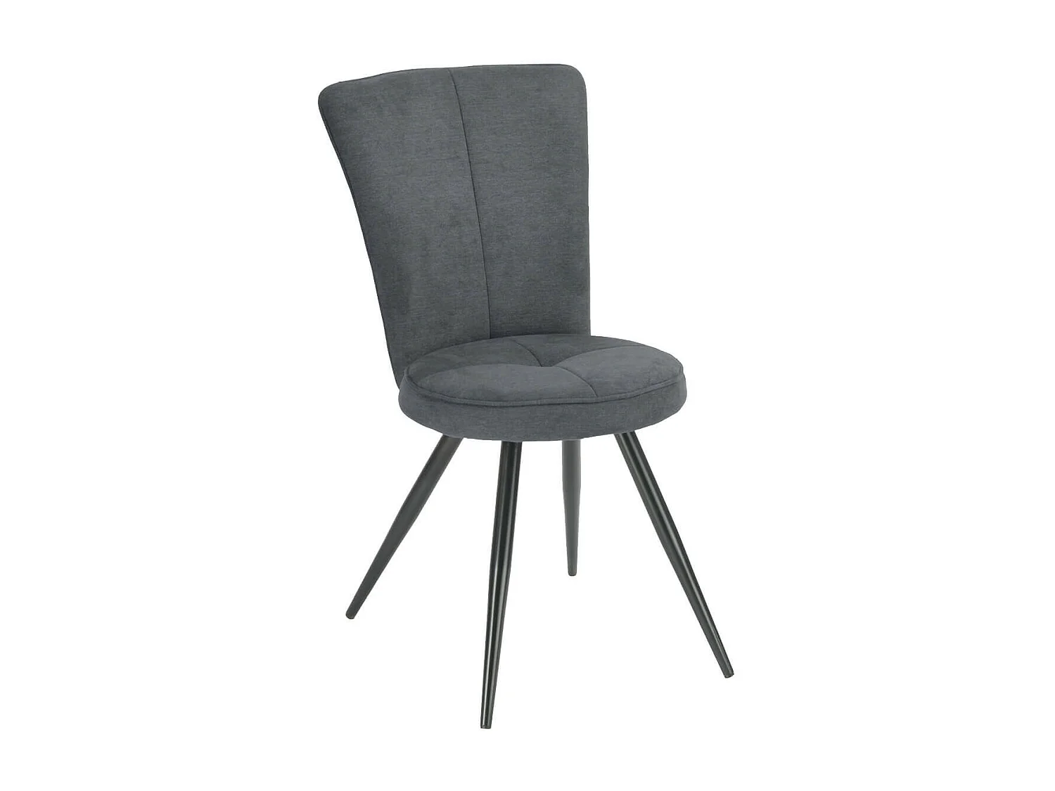 PARIL - Lot de 2 Chaises Matelassées Grises