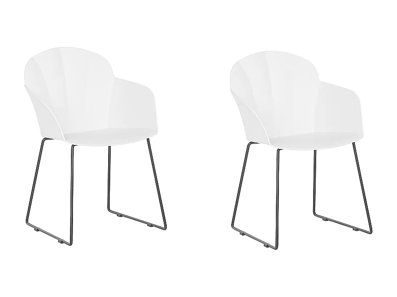 Set di 2 sedie da pranzo SYLVA Bianco