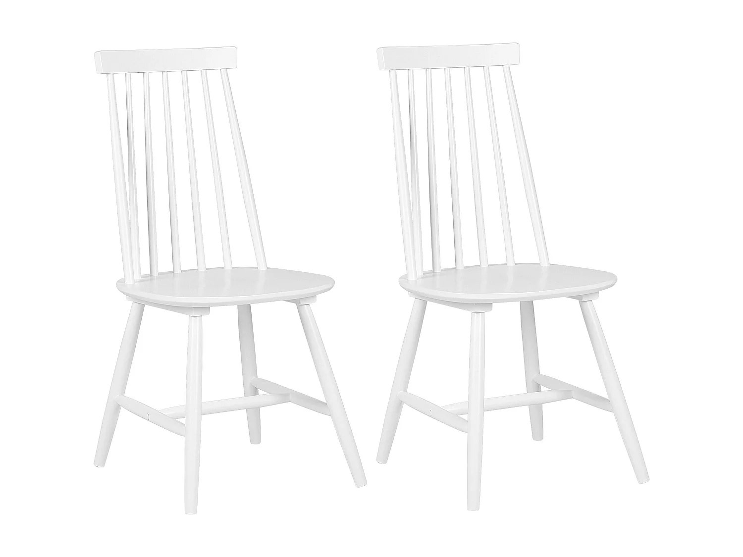 Conjunto de 2 sillas de comedor BURBANK Madera Blanco