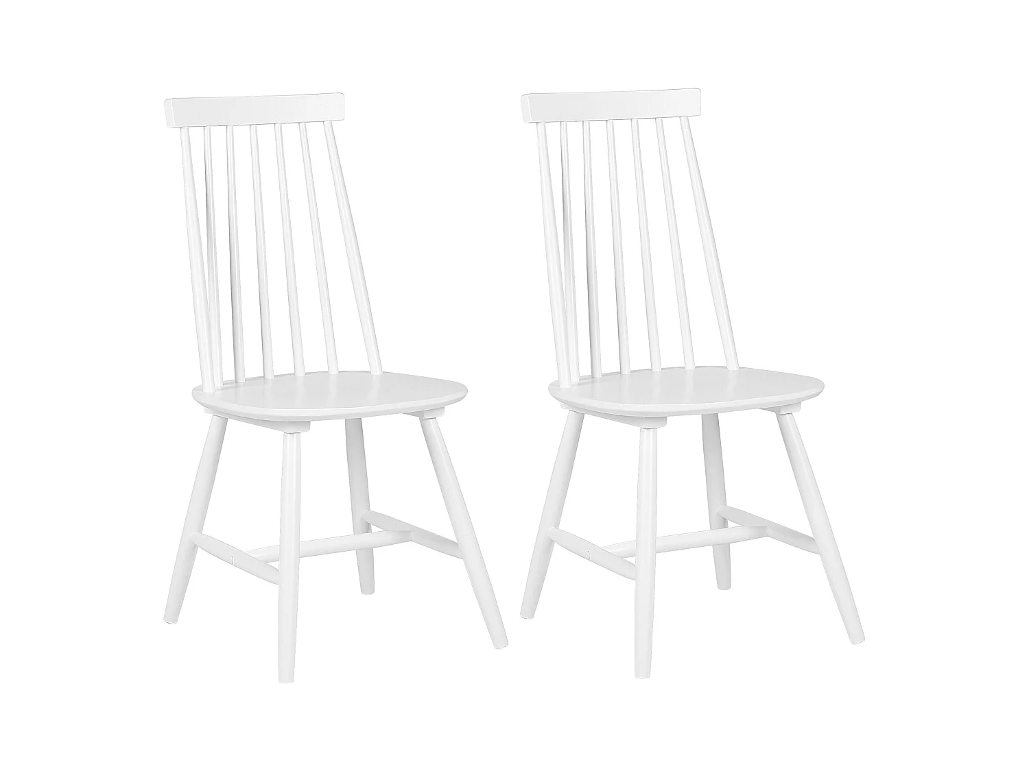 Lot de 2 chaises de salle à manger BURBANK Bois Blanc