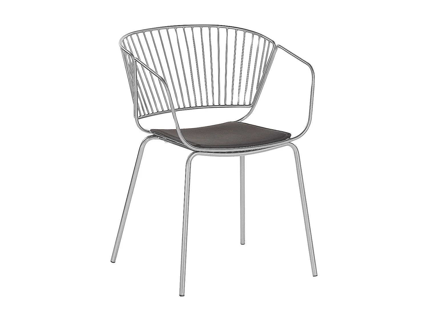 Set van 2 eetkamerstoelen RIGBY Metaal Zilver