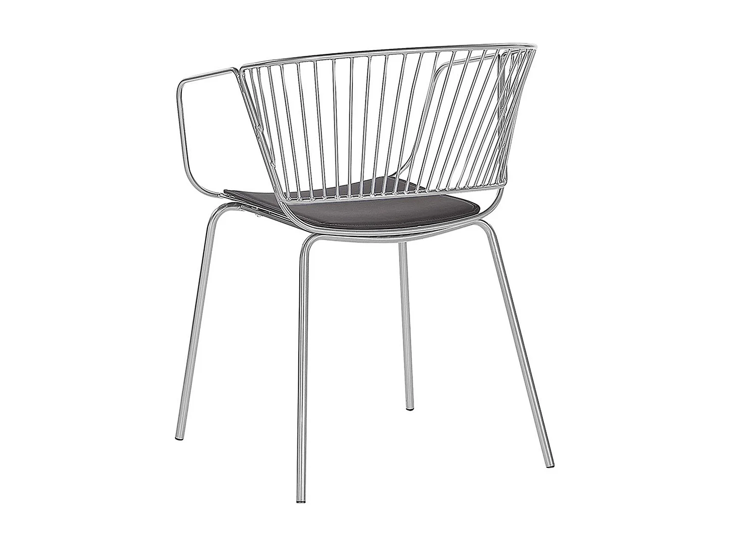 Set van 2 eetkamerstoelen RIGBY Metaal Zilver