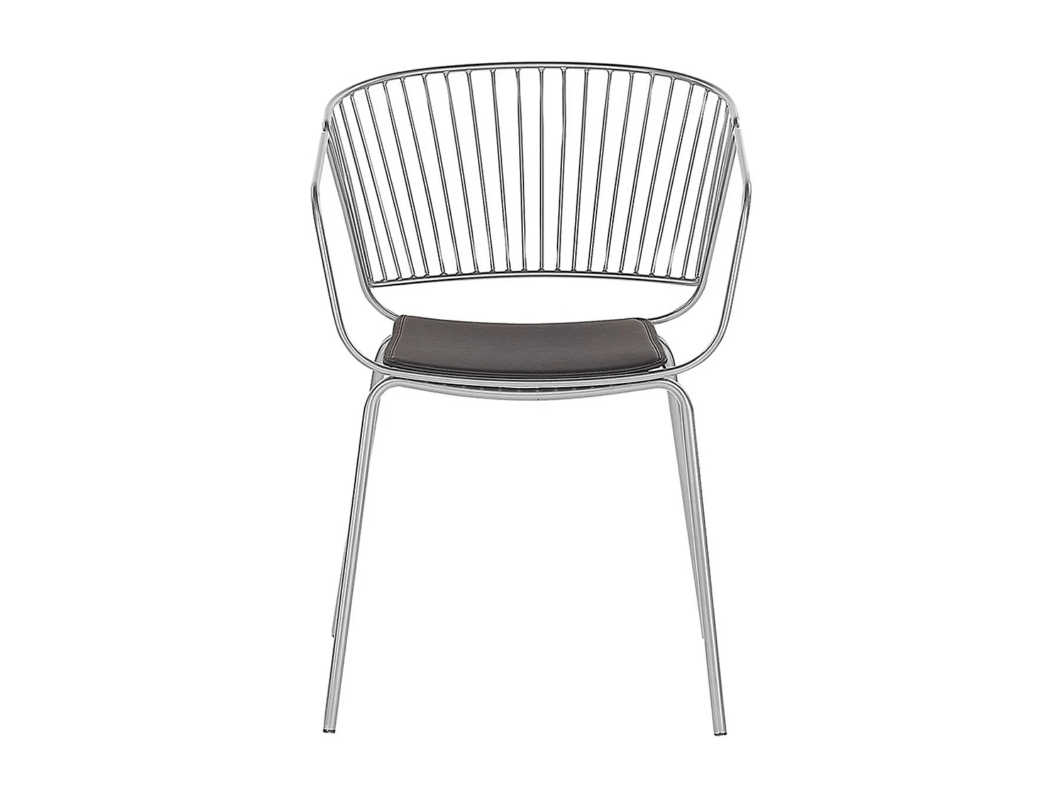 Set van 2 eetkamerstoelen RIGBY Metaal Zilver