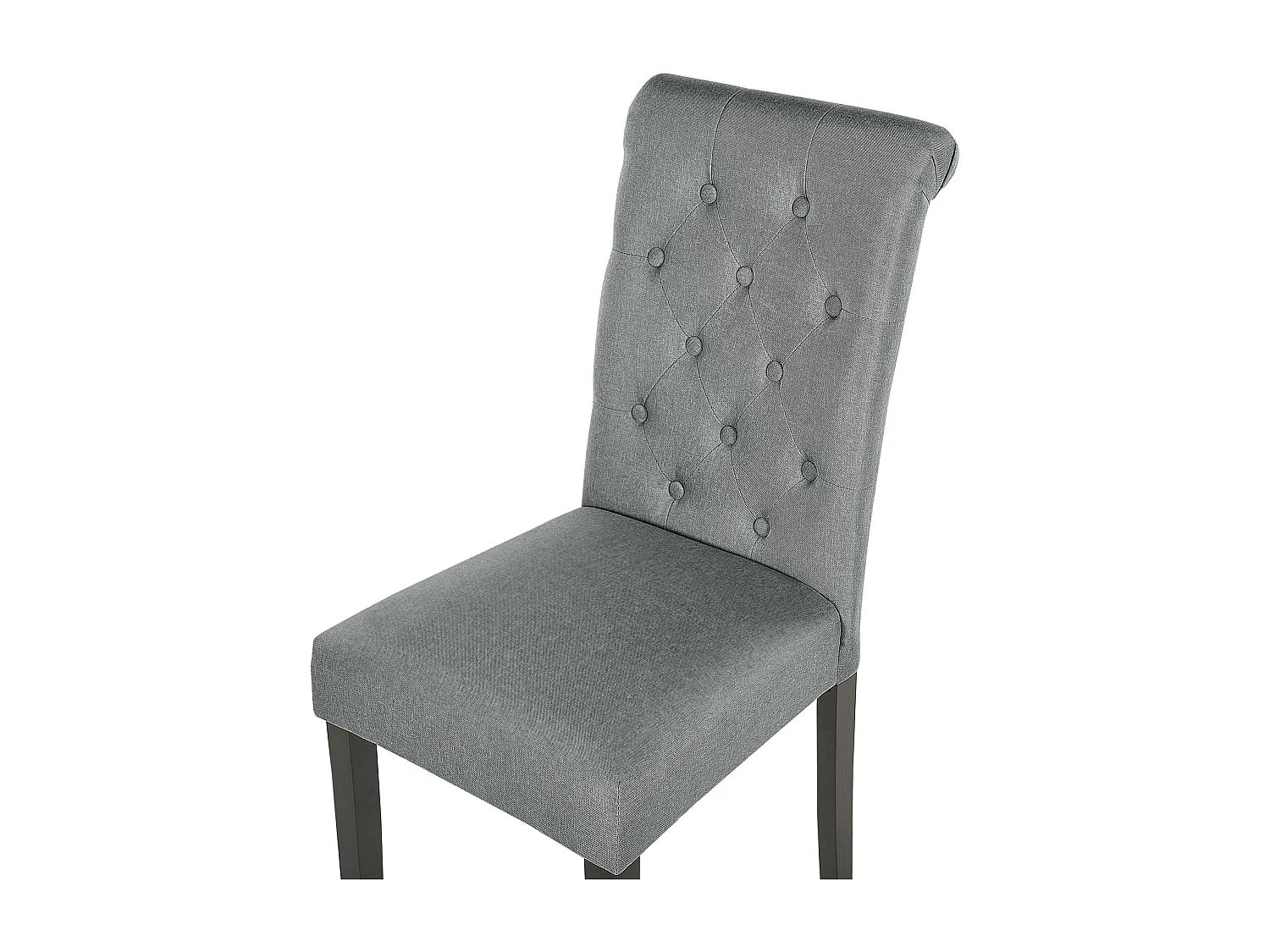 Lot de 2 chaises de salle à manger VELVA Tissu Gris