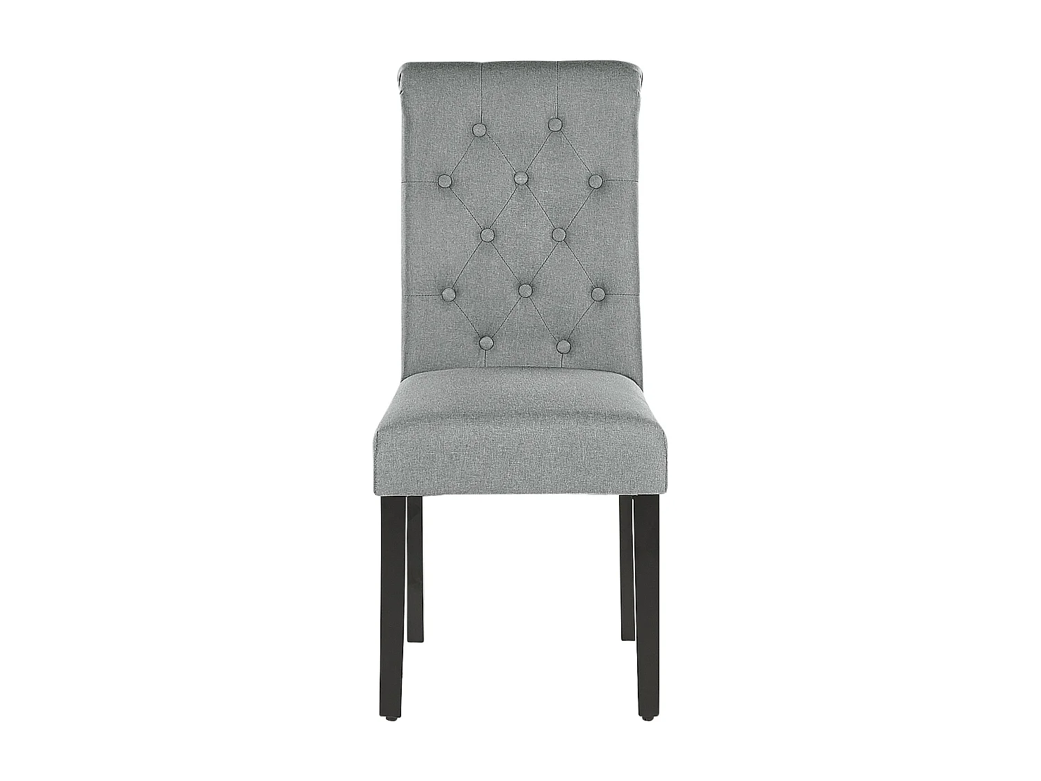 Lot de 2 chaises de salle à manger VELVA Tissu Gris