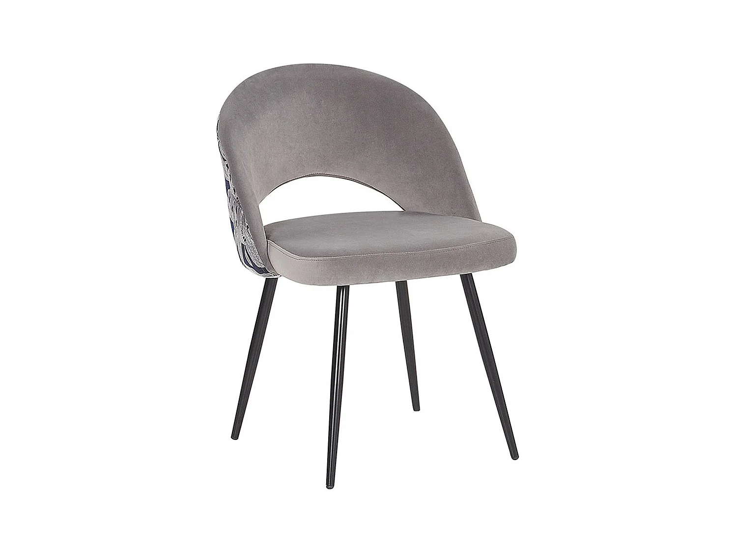 Lot de 2 chaises de salle à manger VIVIAN Velours Gris