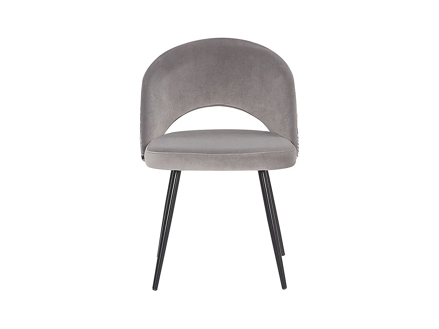 Lot de 2 chaises de salle à manger VIVIAN Velours Gris