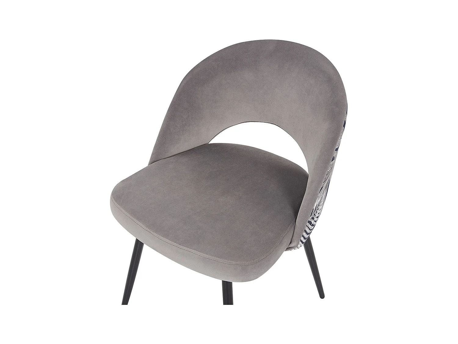 Lot de 2 chaises de salle à manger VIVIAN Velours Gris