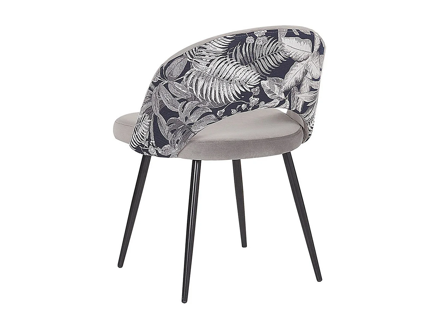 Lot de 2 chaises de salle à manger VIVIAN Velours Gris