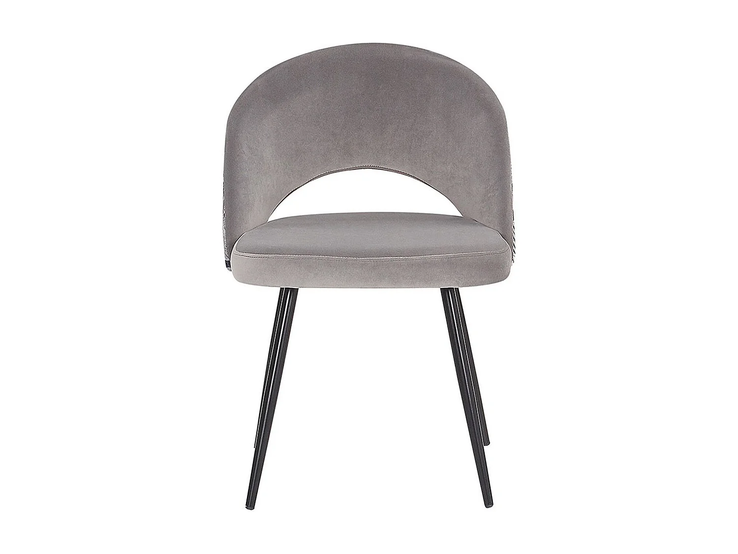 Set di 2 sedie da pranzo VIVIAN Velluto Grigio