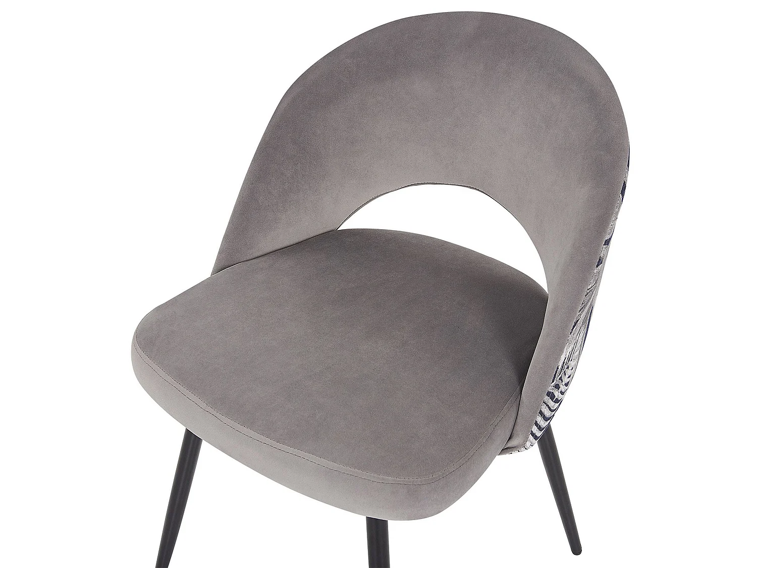 Set di 2 sedie da pranzo VIVIAN Velluto Grigio