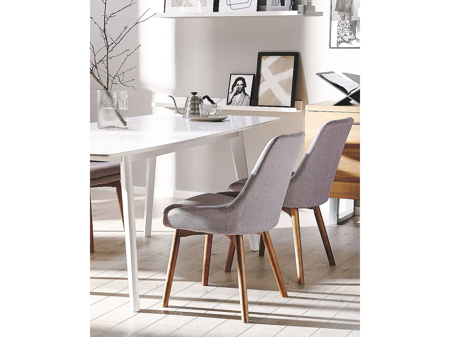 Lot de 2 chaises de salle à manger MELFORT Taupe