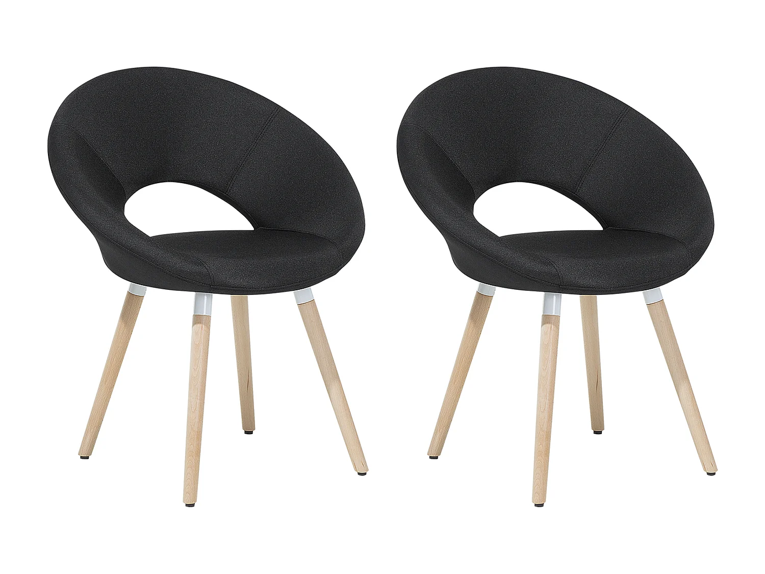 Conjunto de 2 sillas de comedor ROSLYN Negro