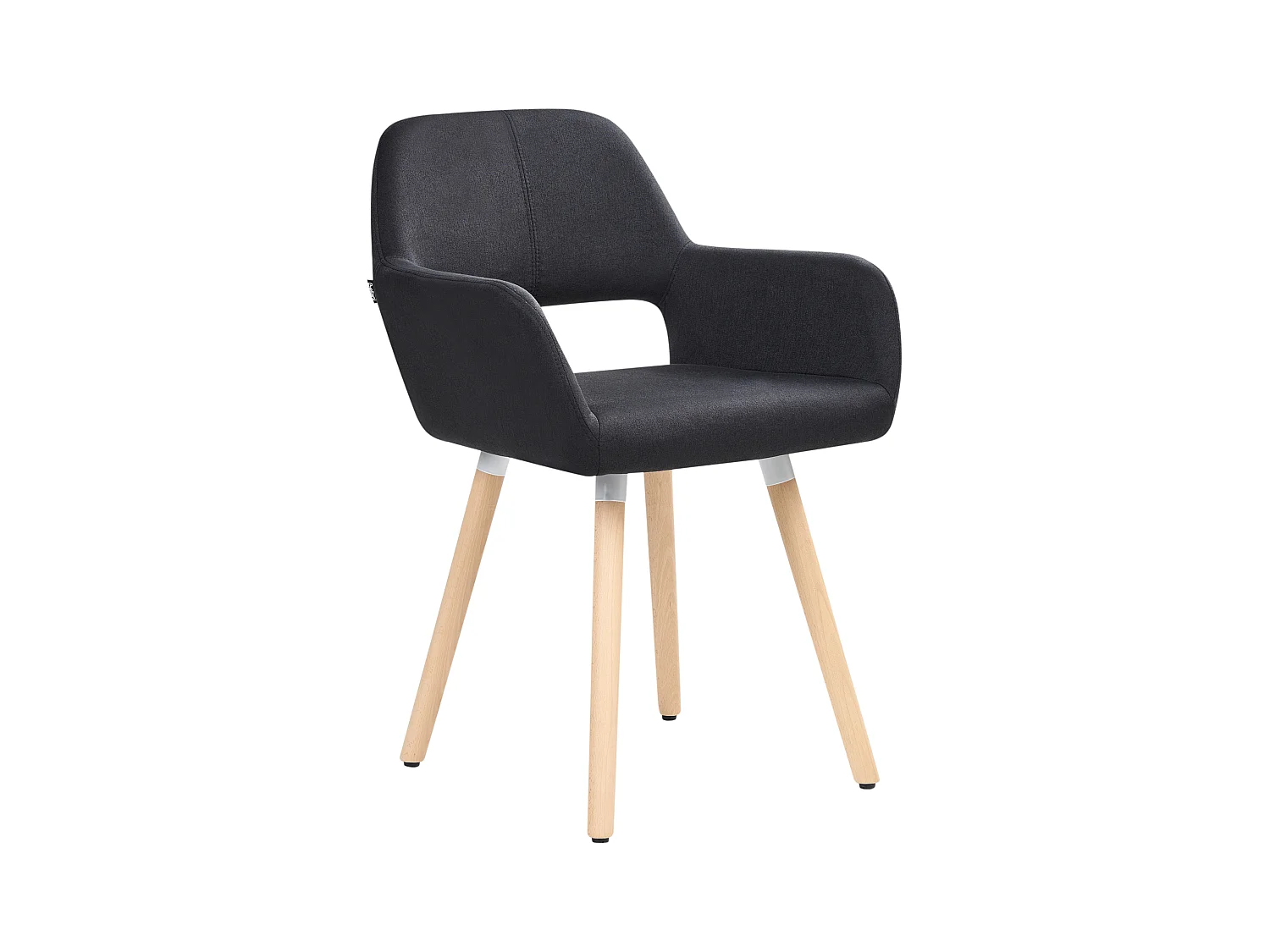 Lot de 2 chaises de salle à manger CHICAGO Tissu Noir