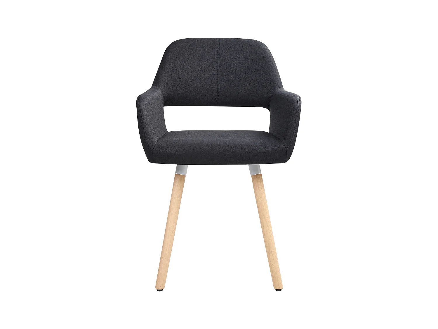 Lot de 2 chaises de salle à manger CHICAGO Tissu Noir
