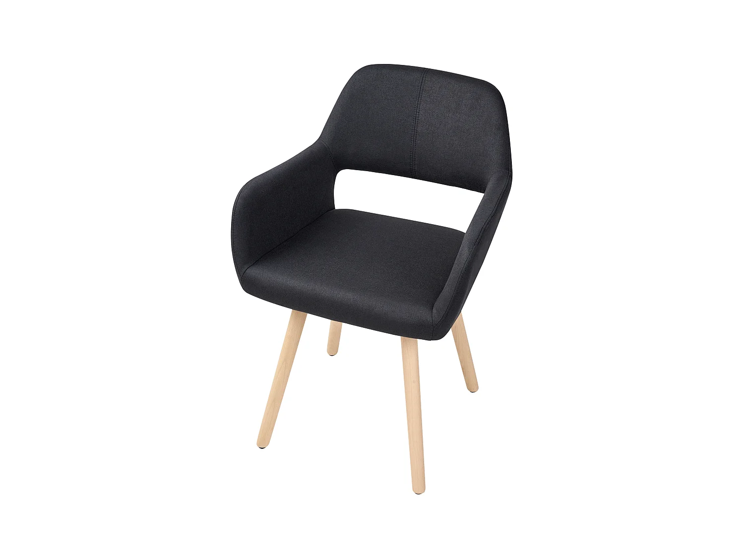 Lot de 2 chaises de salle à manger CHICAGO Tissu Noir