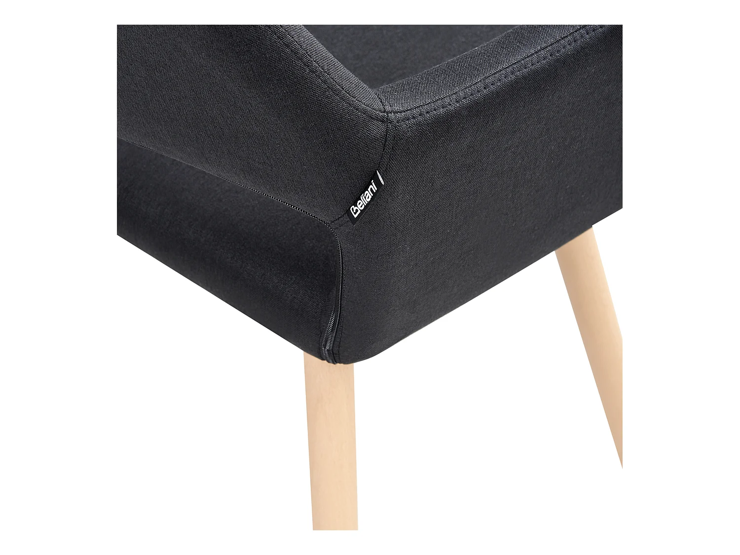 Lot de 2 chaises de salle à manger CHICAGO Tissu Noir
