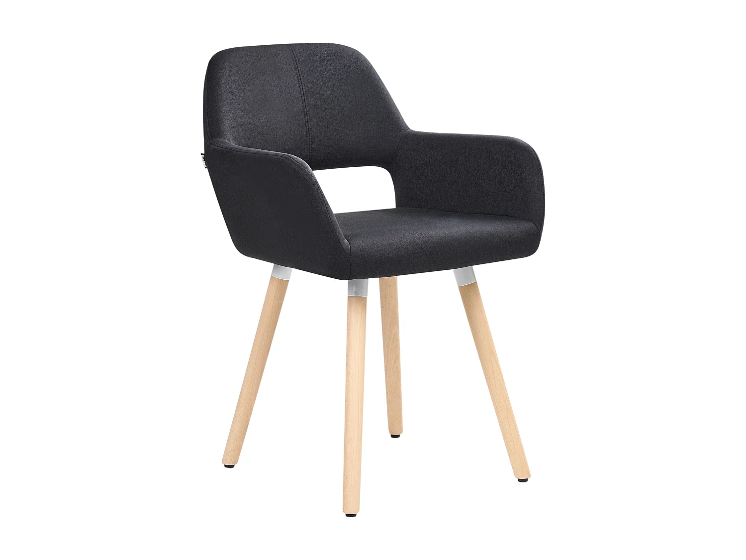 Lot de 2 chaises de salle à manger CHICAGO Tissu Noir