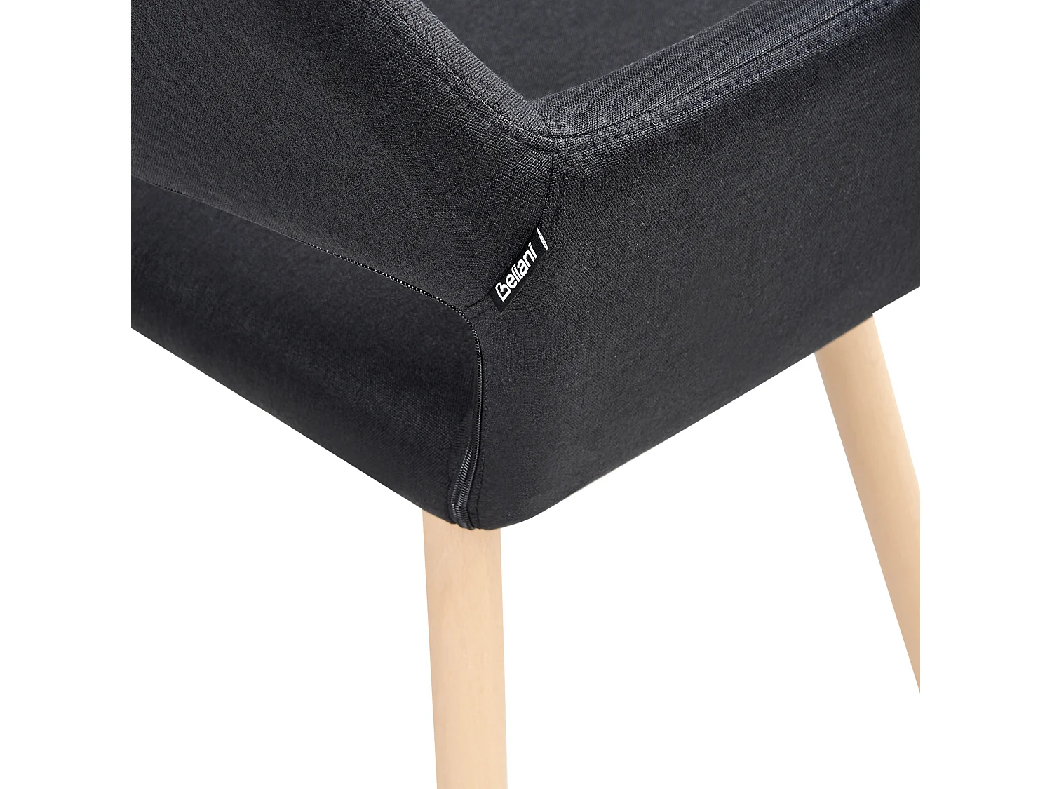 Lot de 2 chaises de salle à manger CHICAGO Tissu Noir