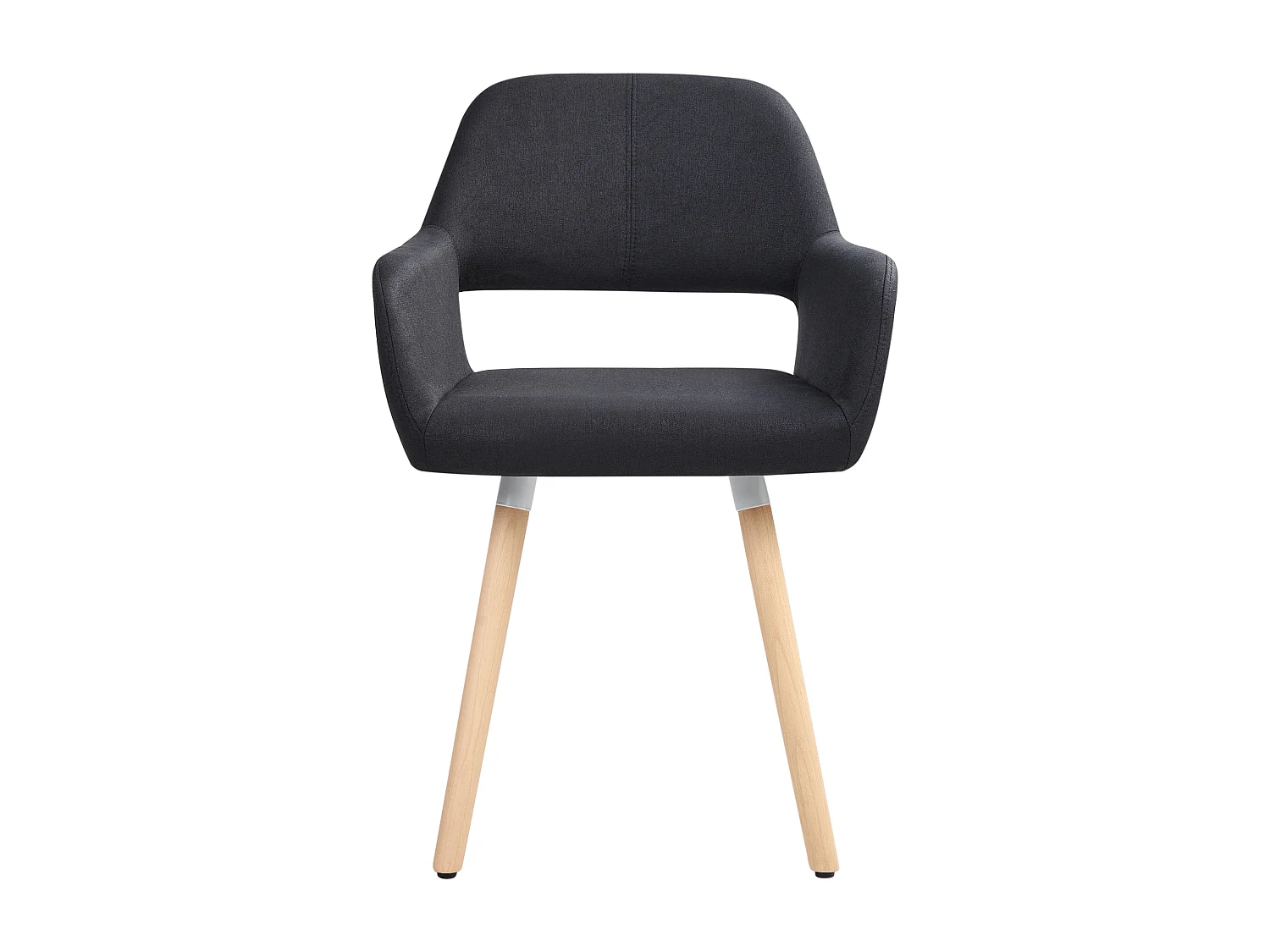 Silla de comedor CHICAGO Conjunto de 2 Tejido Negro