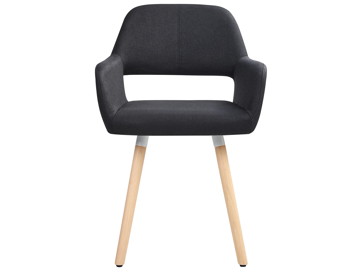Lot de 2 chaises de salle à manger CHICAGO Tissu Noir